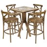 bistro bia 73 x 73 com banqueta espanha assento madeira